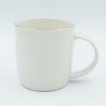 Executive Bone White China Mug with Golden Tip