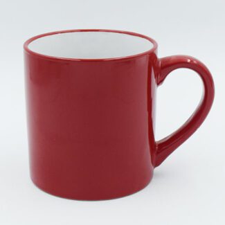 Red Mug Bone China with White Inner