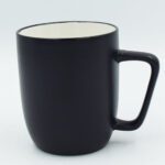 Black Mug with White Inner China