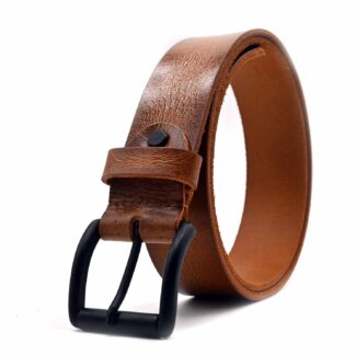 Leather Belt glossy tan