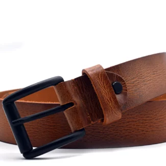 Leather Belt glossy tan
