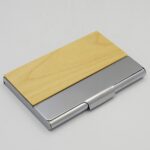 Wooden Metal Card Holder